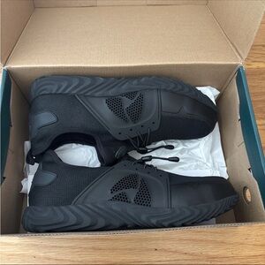 The Invincible Shoe Defender 2.0 Black Steel-toe Work Shoe M9.5/W11